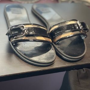 Black Sanders size nine make by Burberry.